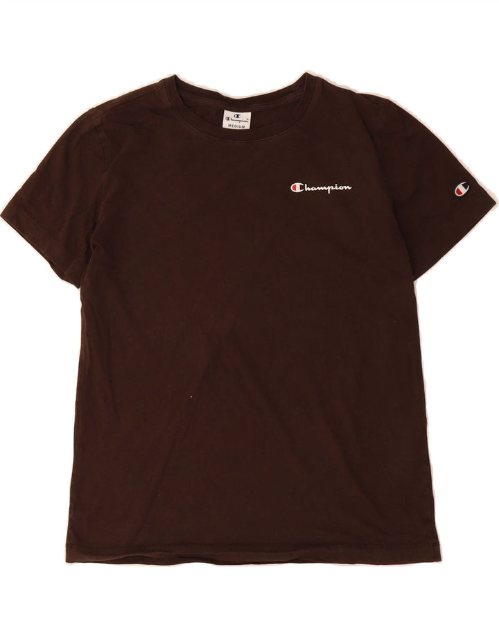 CHAMPION Womens T-Shirt Top UK 12 Medium Brown Vintage Champion and Second-Hand Champion from Messina Hembry 