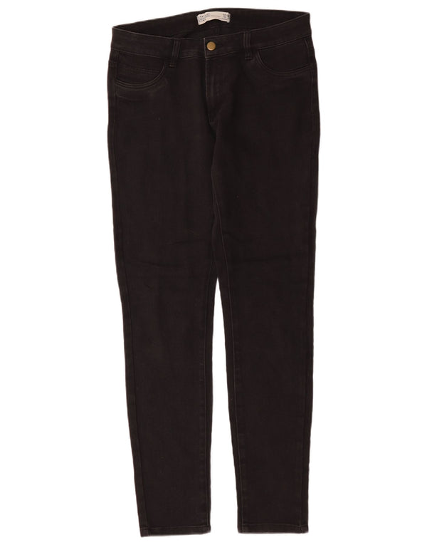 Zara Damen Skinny Jeans UK 14 Large W32 L31 Schwarze Baumwolle
