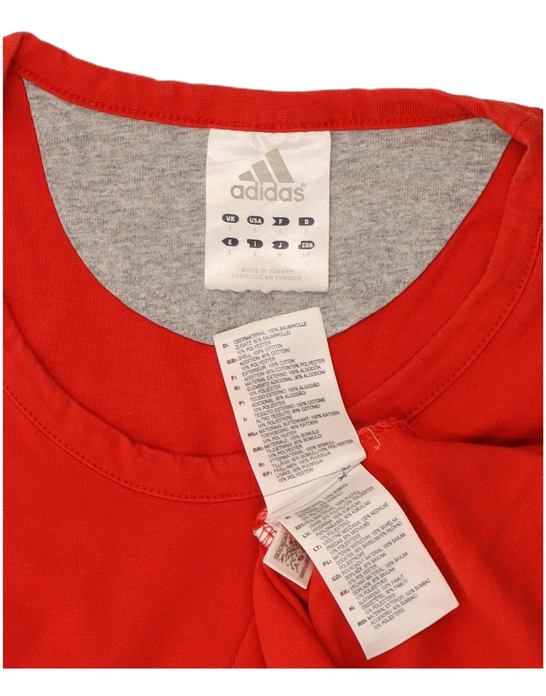 ADIDAS Mens Vest Top Small Red Cotton