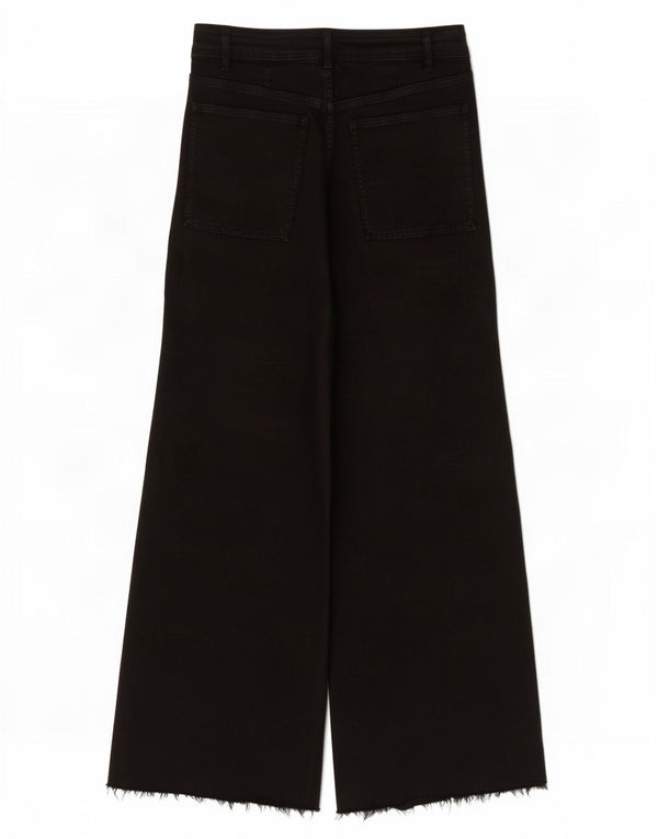 Zara Dame Jeans med høj talje og brede ben EU 44 XL W34 L29 Sort