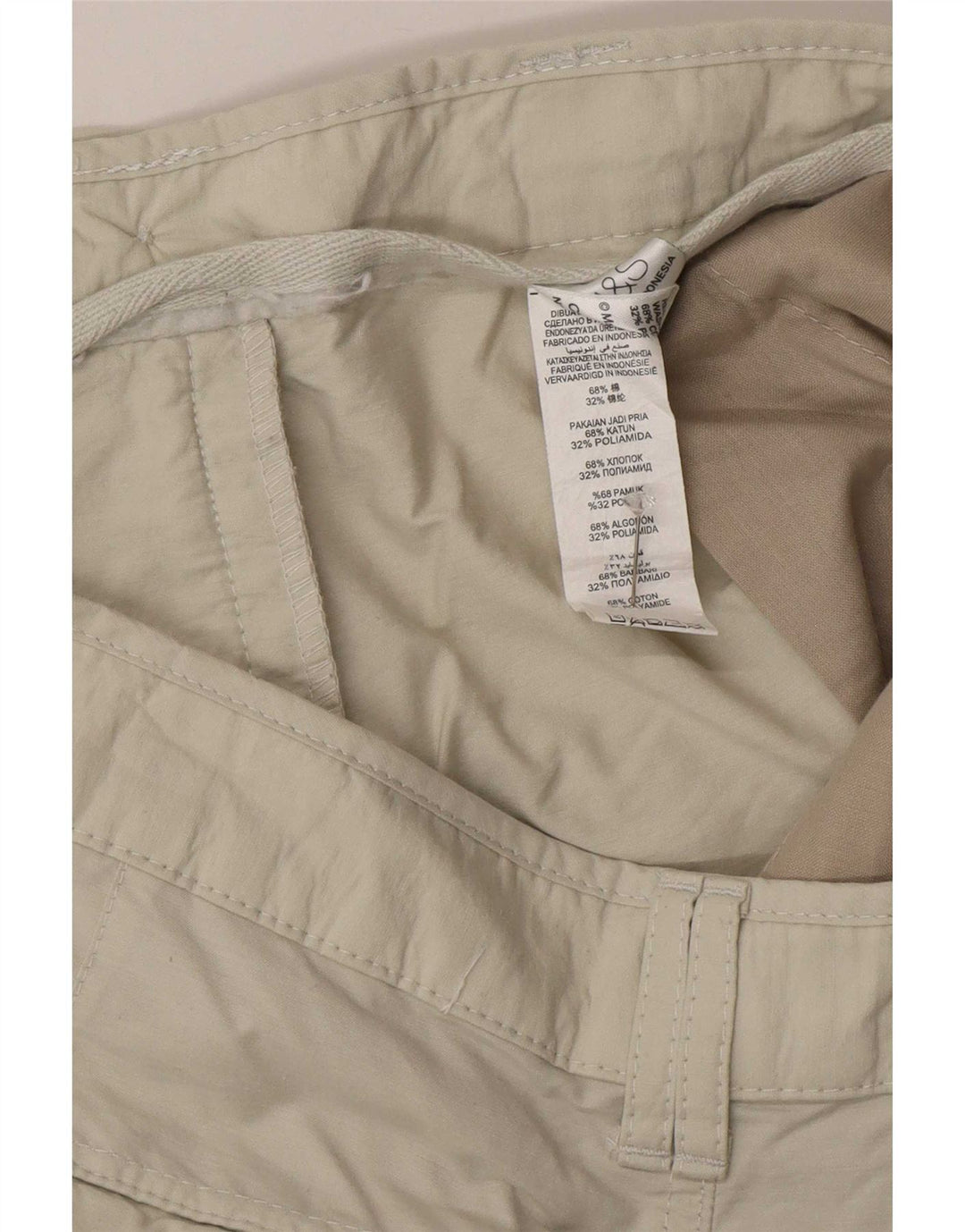 Marks & Spencer Mens Cargo Bermuda Shorts W36 Large Beige Cotton