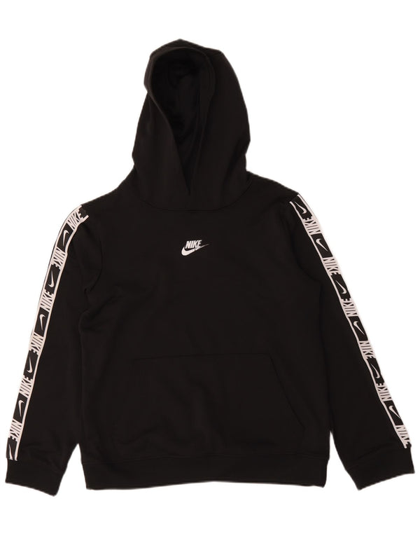 Felpa con cappuccio grafica Nike da ragazzo, 12-13 anni, grande, in poliestere nero