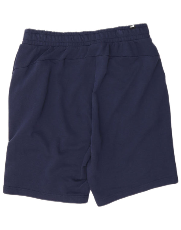 Pantaloncini sportivi da uomo Puma Large in cotone blu navy