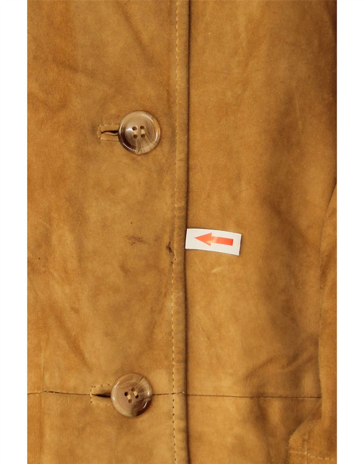 Ombraluce Mens Suede Jacket IT 46 Large Brown Leather