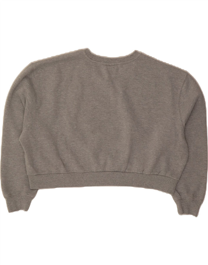 ELLESSE Womens Oversized Crop Graphic Sweatshirt Jumper UK 10 Small  Grey Vintage Ellesse and Second-Hand Ellesse from Messina Hembry 