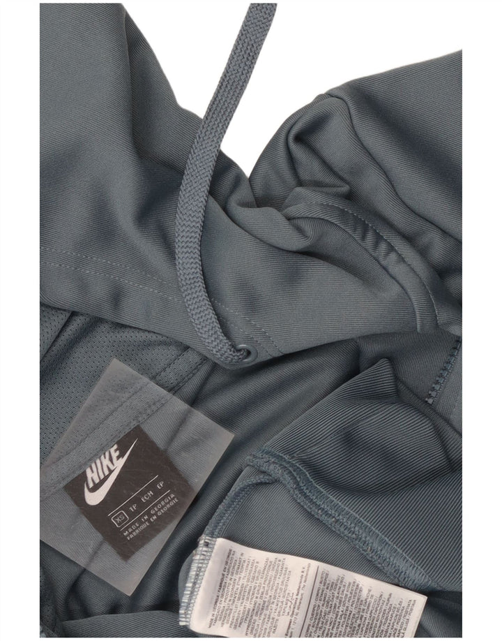 Nike Mens Zip Hoodie Sweater XS Grey Polyester