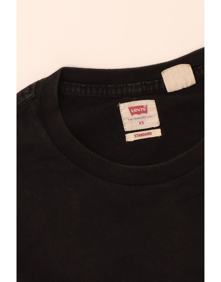 LEVI'S Mens Standard T-Shirt Top XS Black Vintage Levi's and Second-Hand Levi's from Messina Hembry 