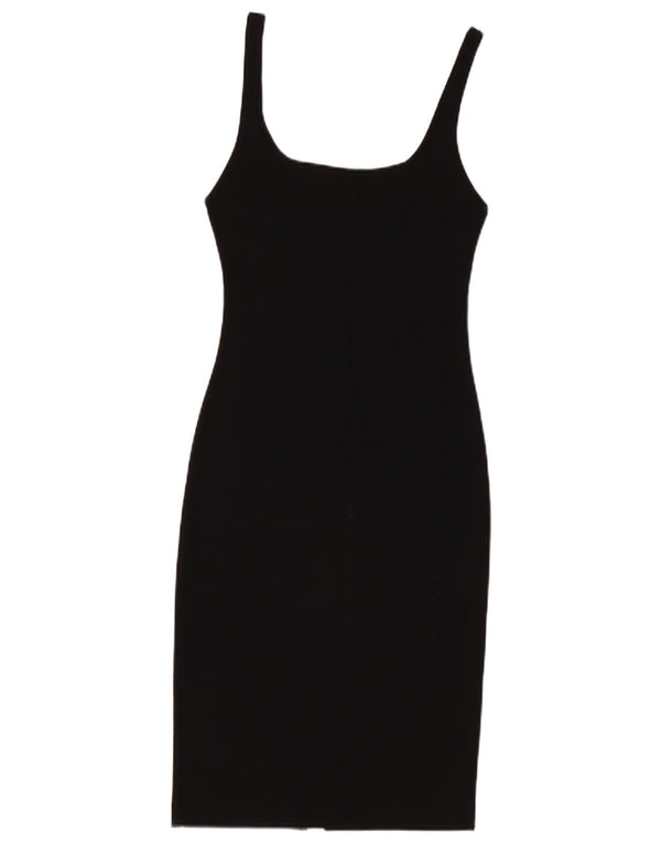 Zara Dame Trafaluc Ærmeløs Bodycon Kjole UK 8 Lille Sort