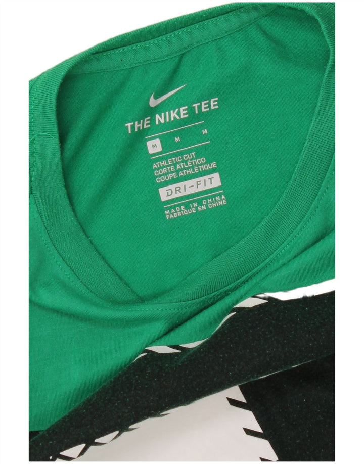 NIKE Mens Dri Fit Graphic T-Shirt Top Medium Green