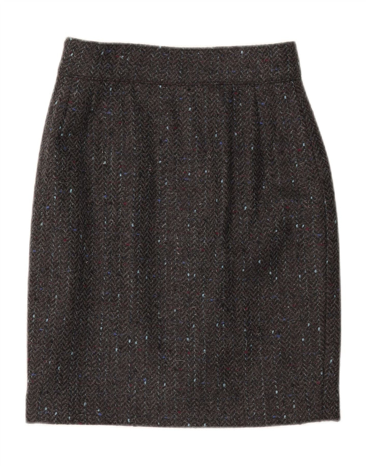 VINTAGE Womens Pencil Skirt W40 2XL Grey Herringbone Vintage Vintage and Second-Hand Vintage from Messina Hembry 