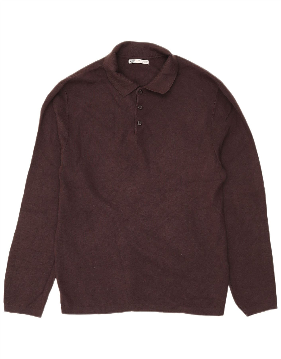 Maglione Zara da uomo con collo alto, grande, marrone
