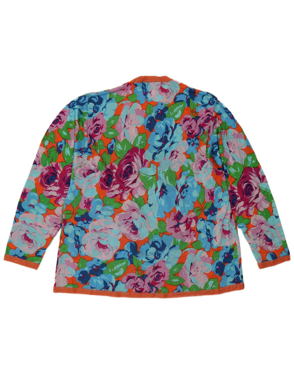 Maglione maglione girocollo da donna Persona taglia 27 XL floreale multicolore