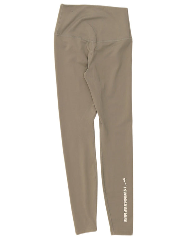 Leggings grafici Nike Dri Fit da donna UK 6 XS poliestere verde