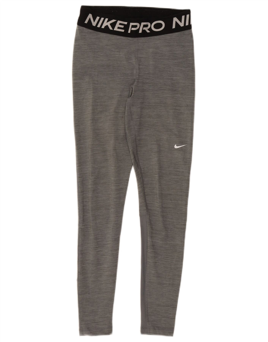 NIKE Womens Dri Fit Graphic Leggings UK 8 Small Grey Polyester