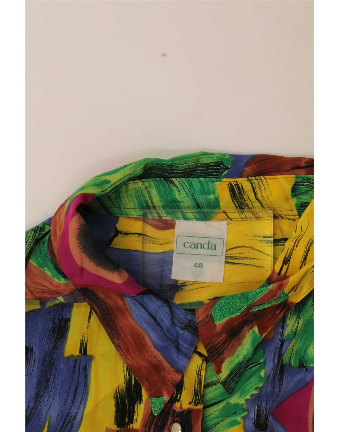 Canda Womens Graphic Shirt Blouse EU 48 2XL Multicoloured Patchwork