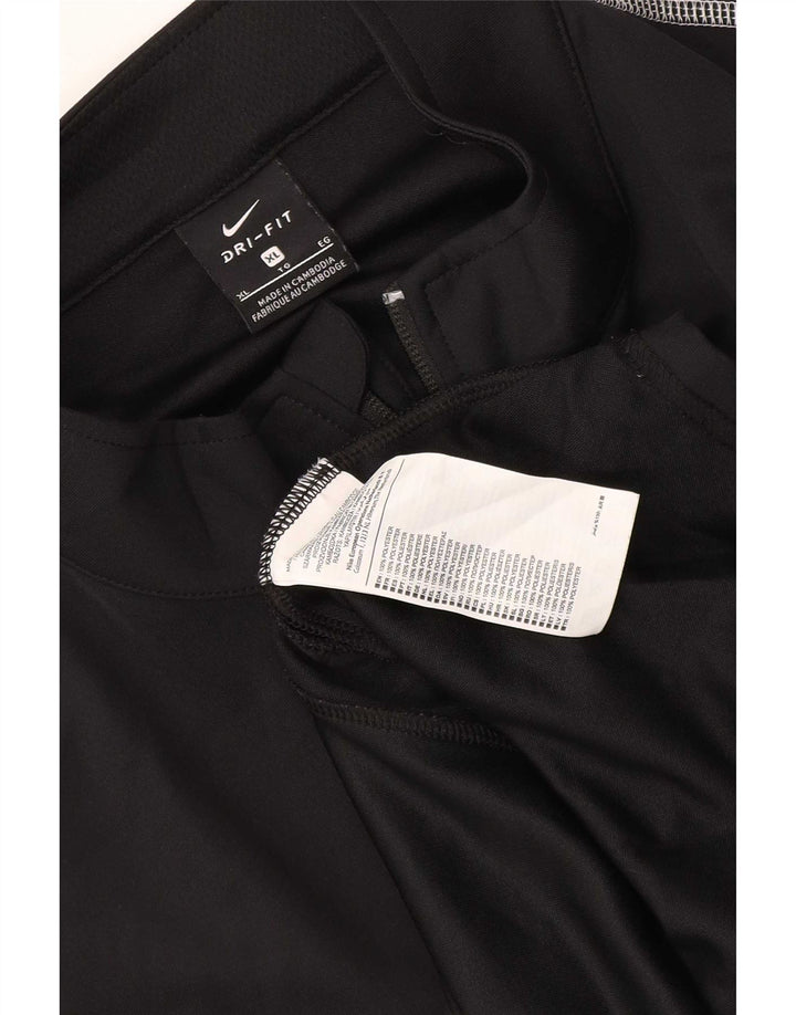 Nike Mens Dri Fit Tracksuit Top Jacket XL Black Polyester