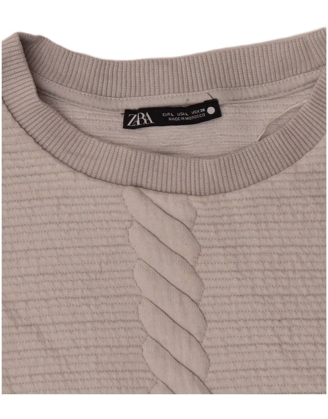 Damski sweter Zara UK 16, duży, szary poliester