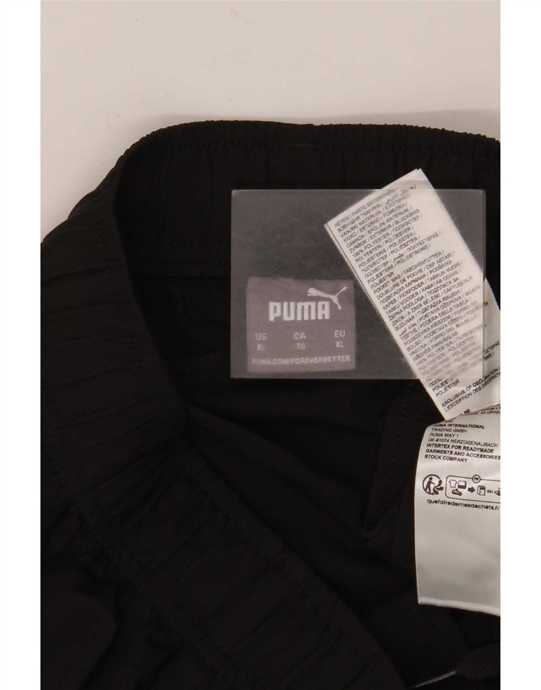 Pantaloncini sportivi da uomo Puma XL neri in poliestere