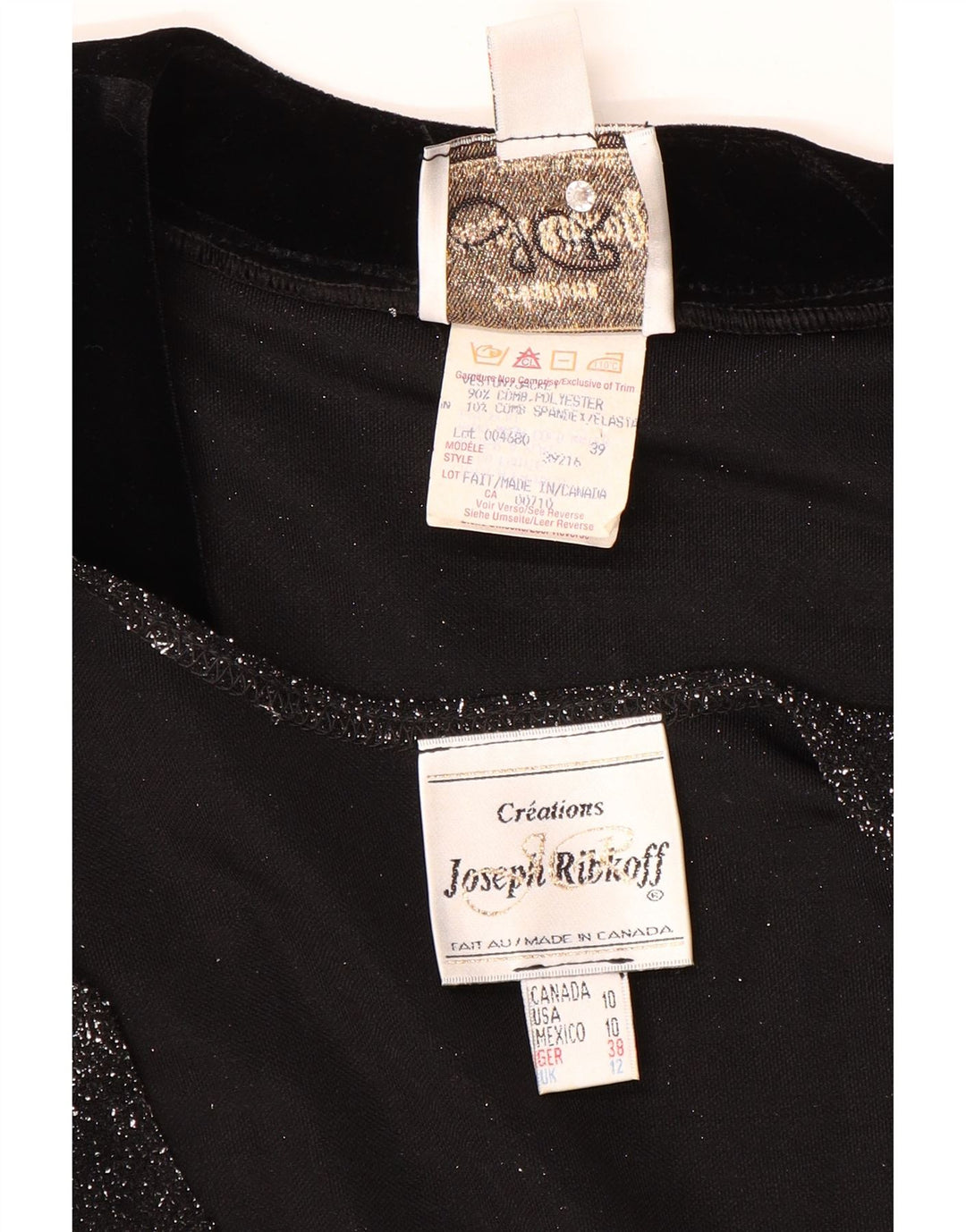 Joseph Ribkoff Womens 2 Piece Set UK 12 Medium Black Polyester