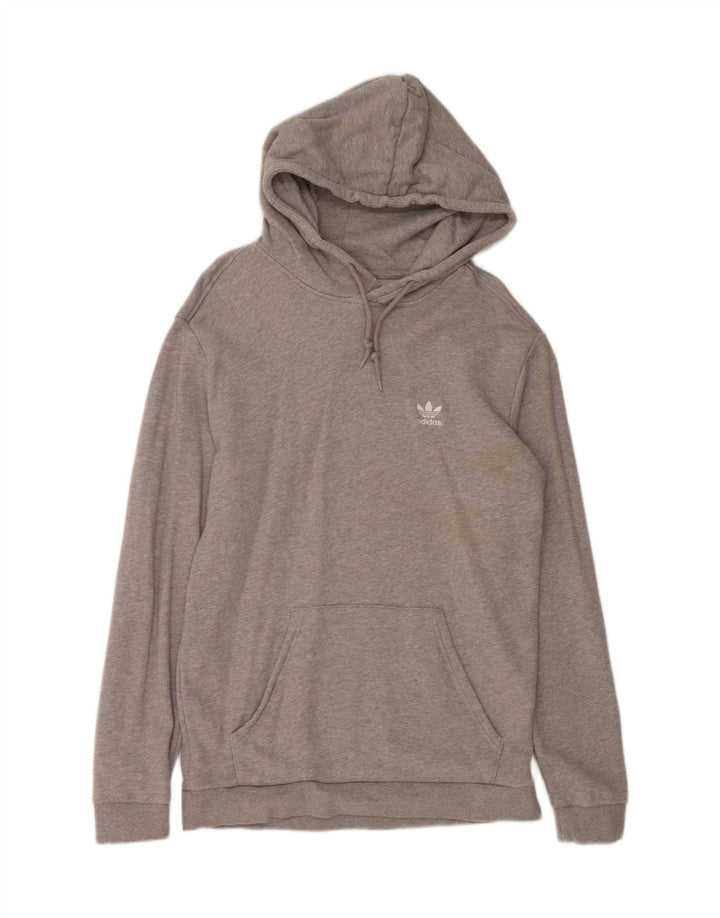 ADIDAS Mens Hoodie Jumper Medium Grey Cotton Vintage Adidas and Second-Hand Adidas from Messina Hembry 
