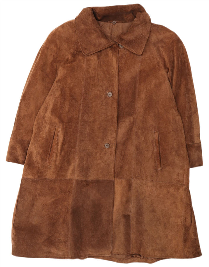 Soprabito da donna in pelle scamosciata Conbipel UK 18 XL in pelle marrone