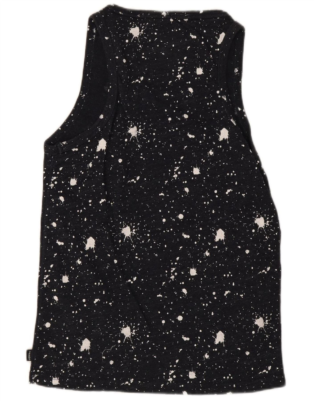 Superdry Mens Graphic Vest Top Medium Navy Blue Spotted Cotton