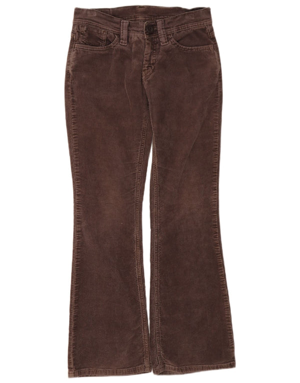 Женские вельветовые брюки-клеш Levi's W28 L30, коричневые, хлопковые