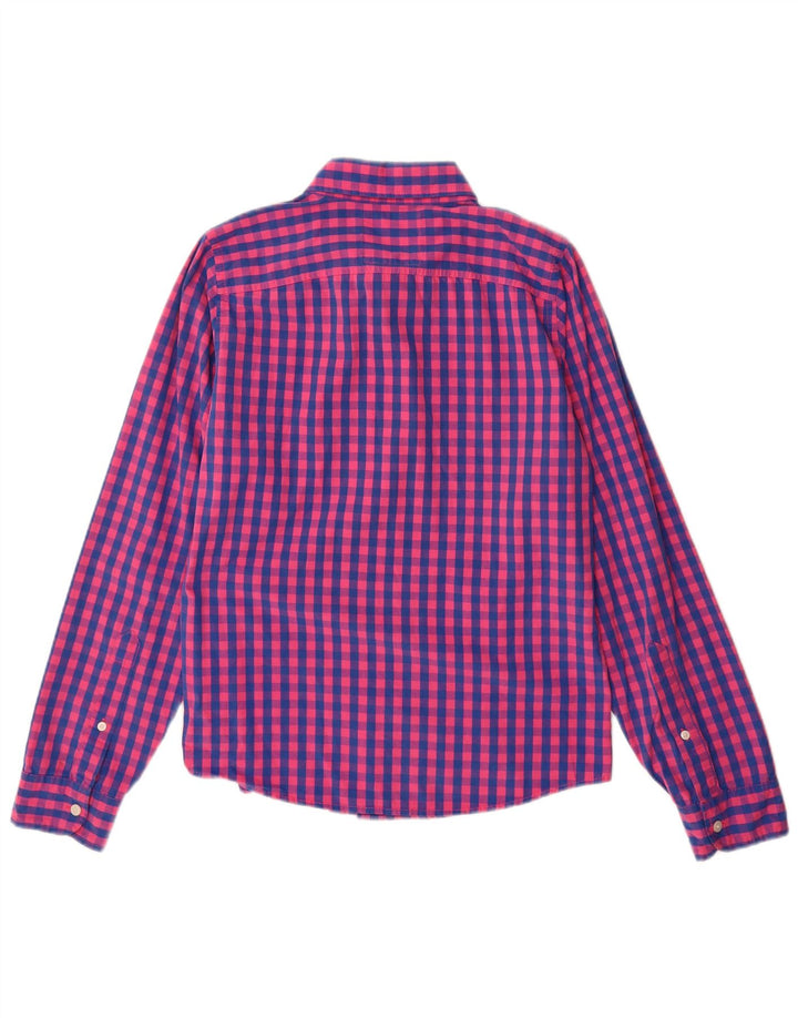 HOLLISTER Mens Shirt Medium Pink Check Cotton