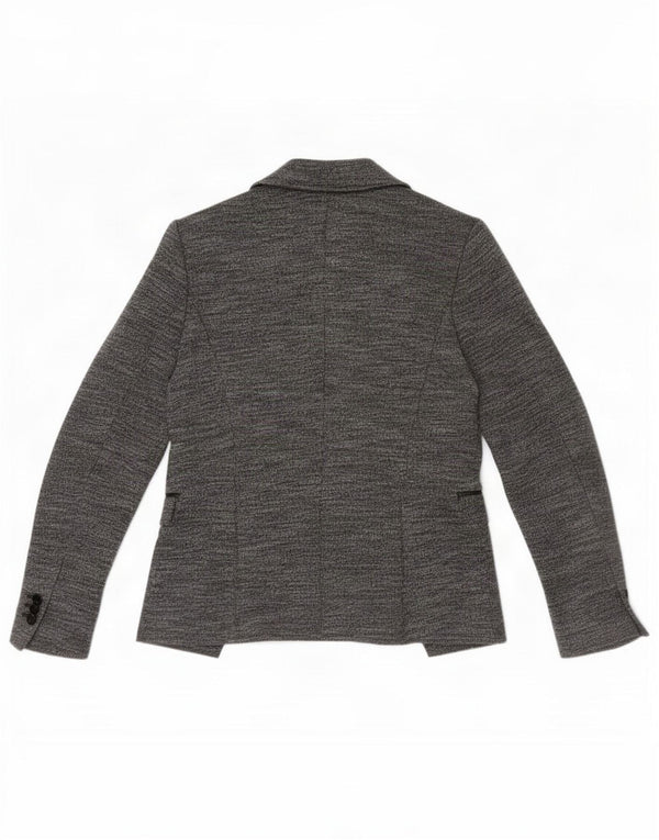 Jachetă Blazer pentru femei deschisă Zara UK 12 Medium Gri Pete