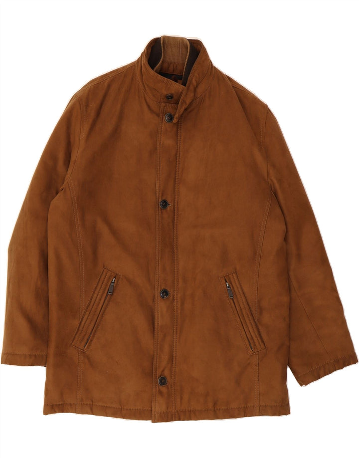BUGATTI Mens Overcoat UK 40 Large Brown Polyester Vintage Bugatti and Second-Hand Bugatti from Messina Hembry 