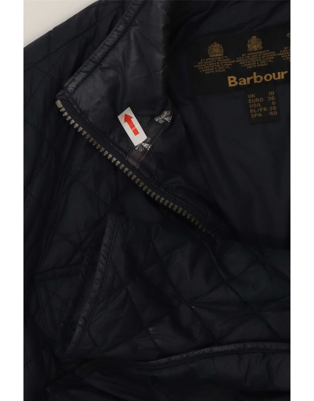 Giacca trapuntata da donna Barbour UK 10 Small Blu Navy