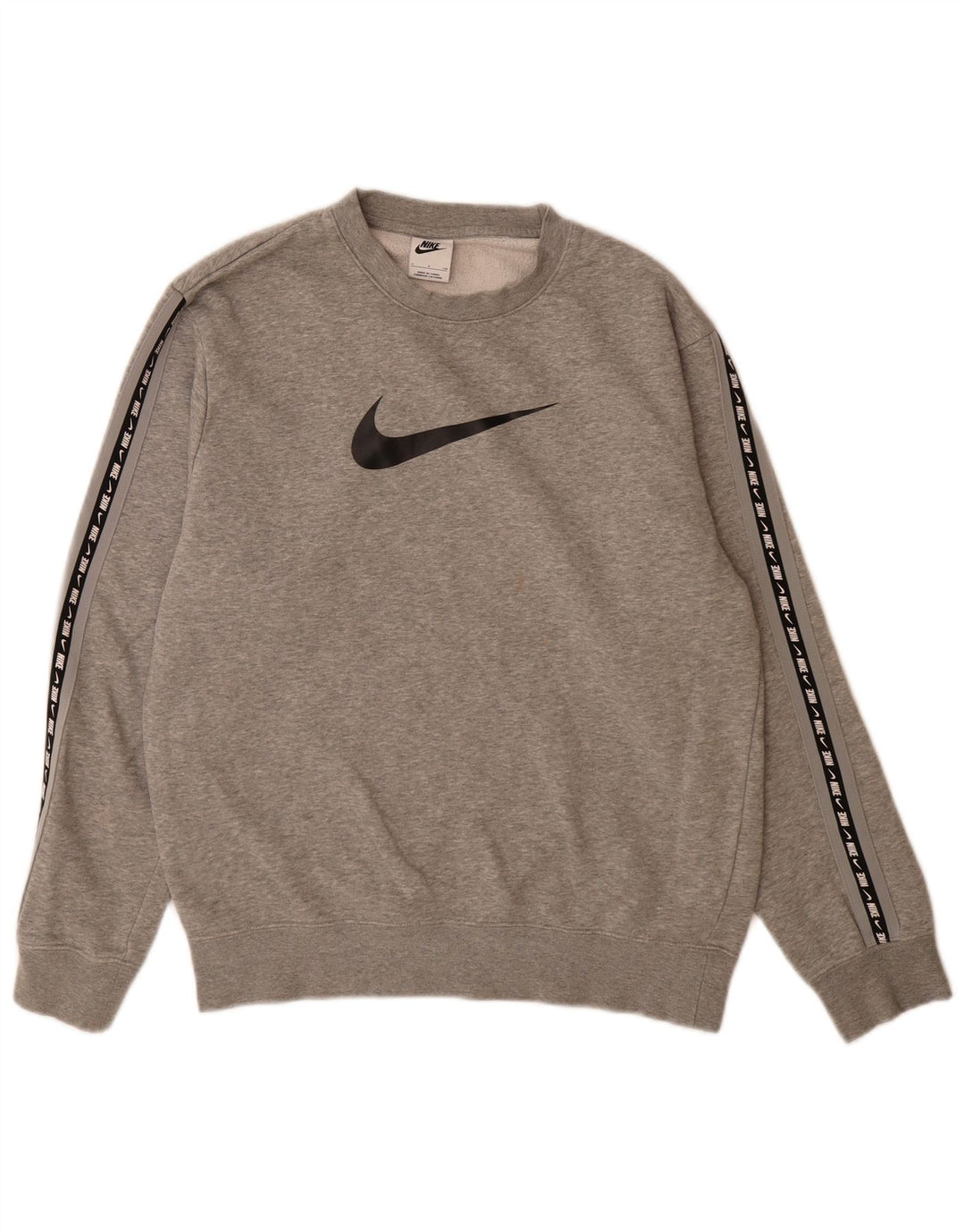Nike Mens Graphic Sweatshirt Jumper Small Grey Flecked Cotton