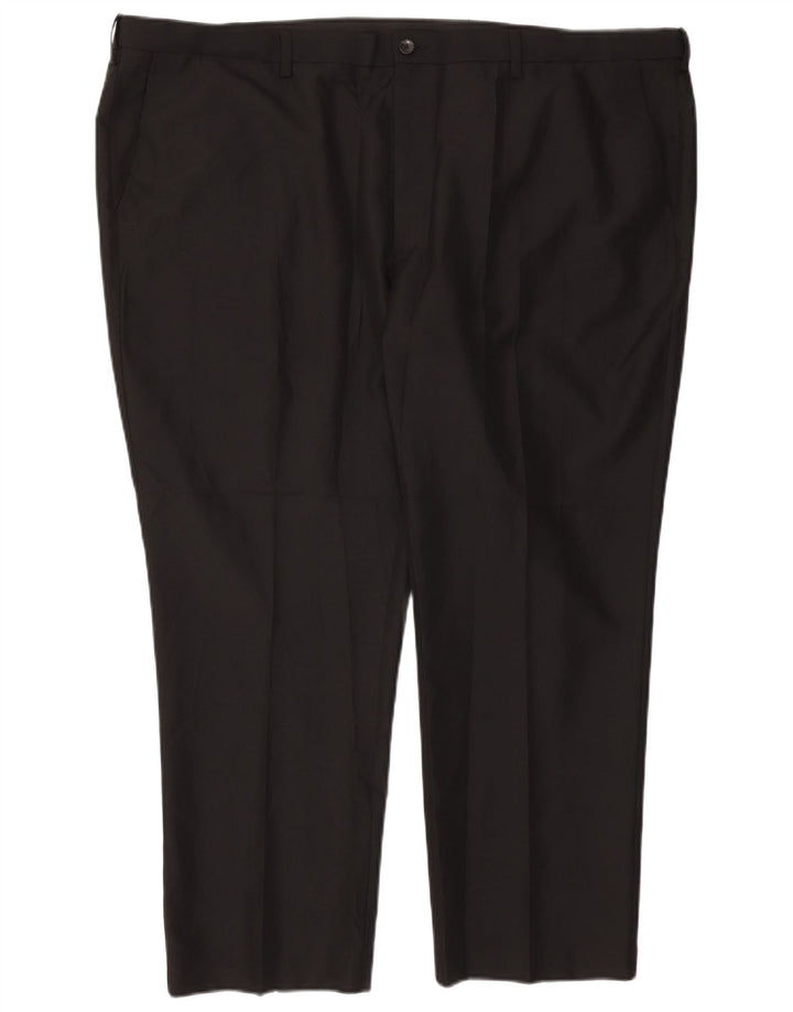 Pantaloni chino vestibilità regolare da uomo Marks & Spencer W50 L29 poliestere nero