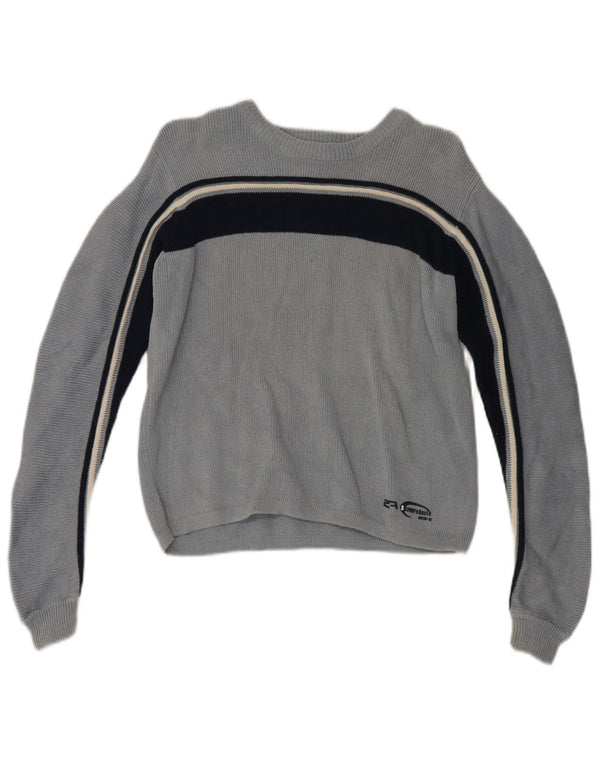 Maglione girocollo da ragazzo Zara 9-10 anni in cotone a righe blu retrò