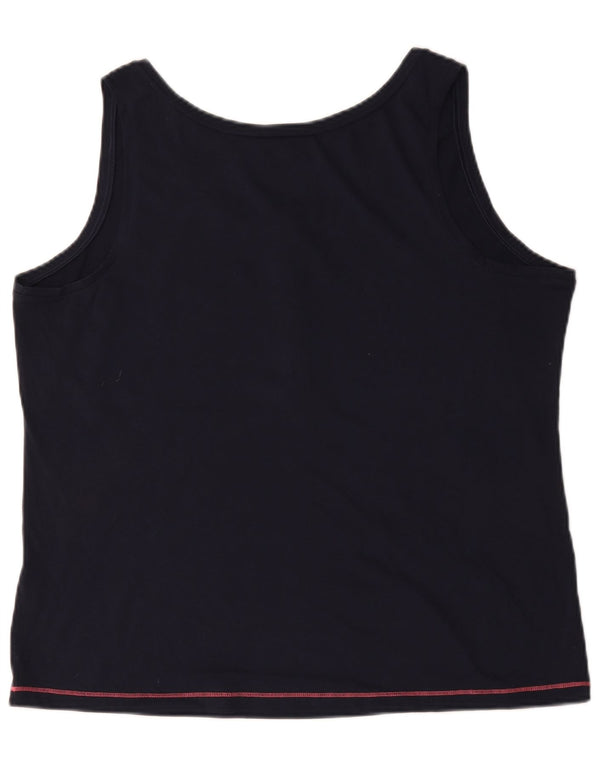 Jack Wolfskin Damen Weste Top UK 18 XL Marineblau Baumwolle