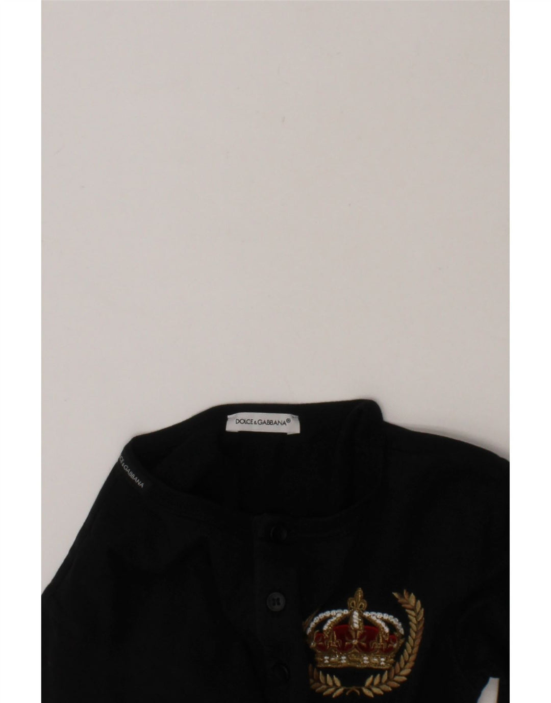 DOLCE & GABBANA Boys Top Long Sleeve 2-3 Years Black Polyester Vintage Dolce & Gabbana and Second-Hand Dolce & Gabbana from Messina Hembry 
