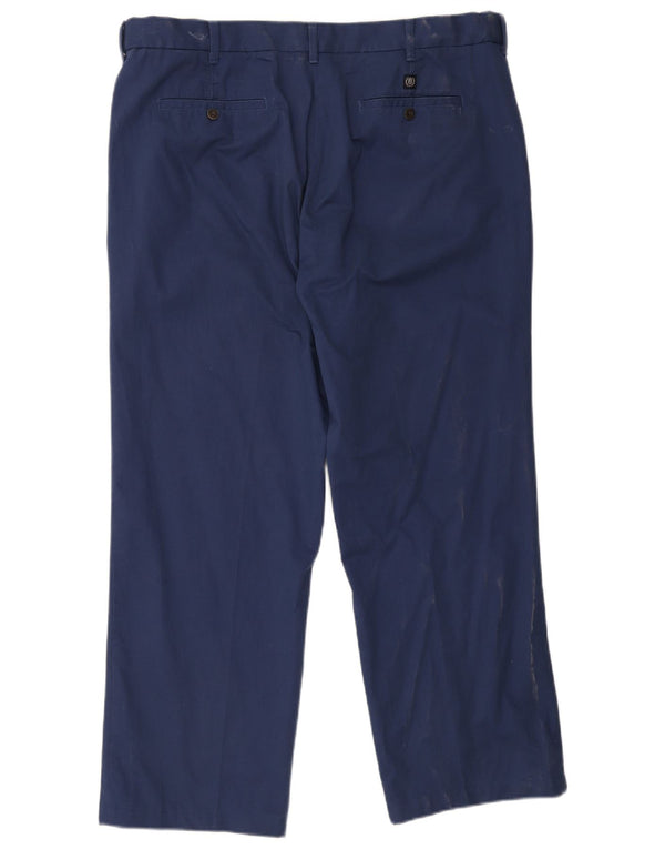 Marks & Spencer Mens Blue Harbour Straight Chino Παντελόνι W40 L30 Navy Blue