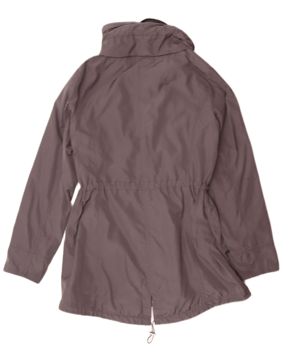 MICHAEL KORS Womens Hooded Parka Jacket UK 14 Medium Grey Polyester