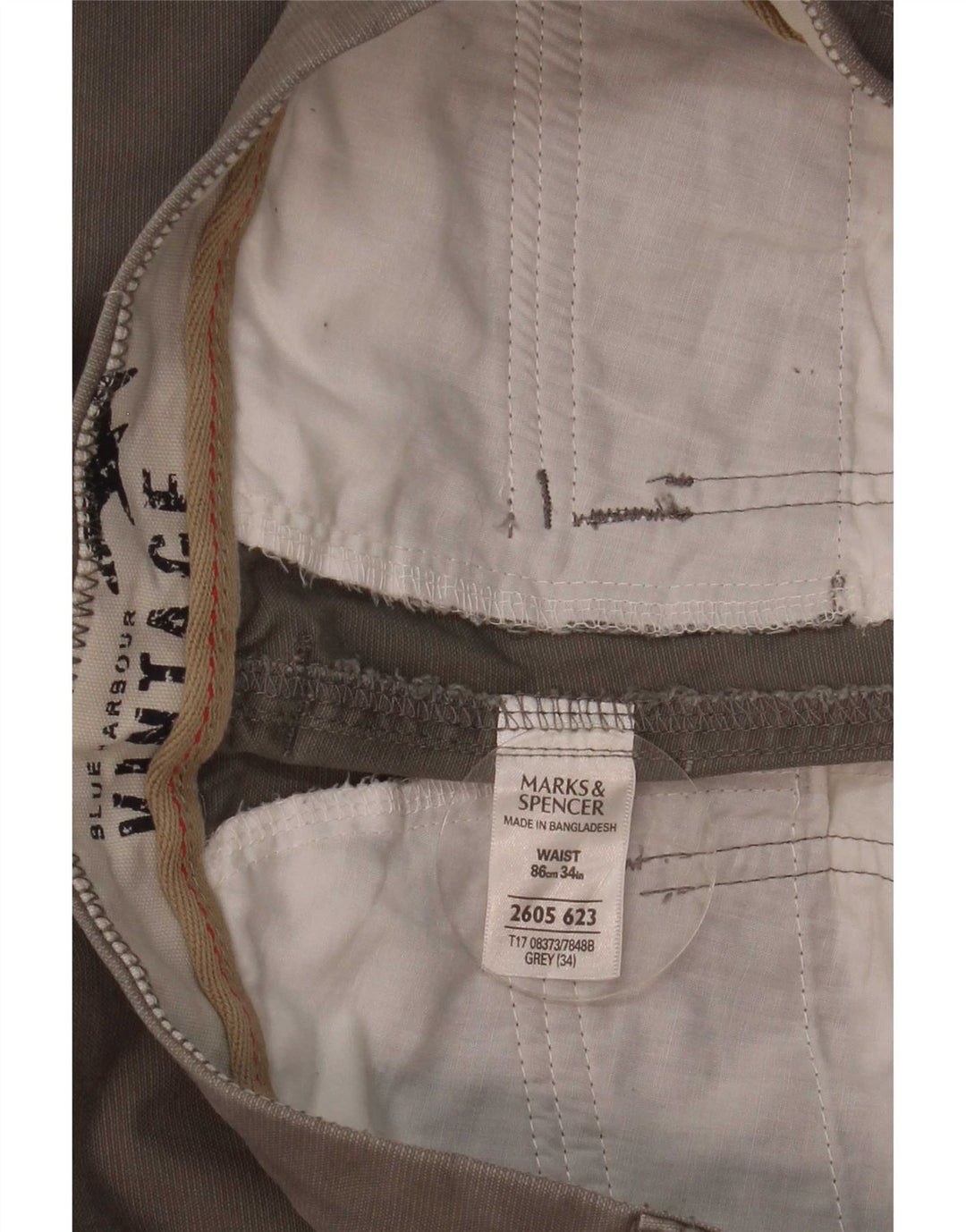 Marks & Spencer Mens Vintage Bermuda Shorts W32 Medium Grey Cotton