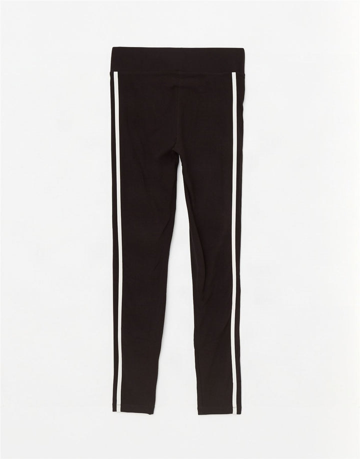 Adidas Womens Leggings UK 14 Medium Black Cotton