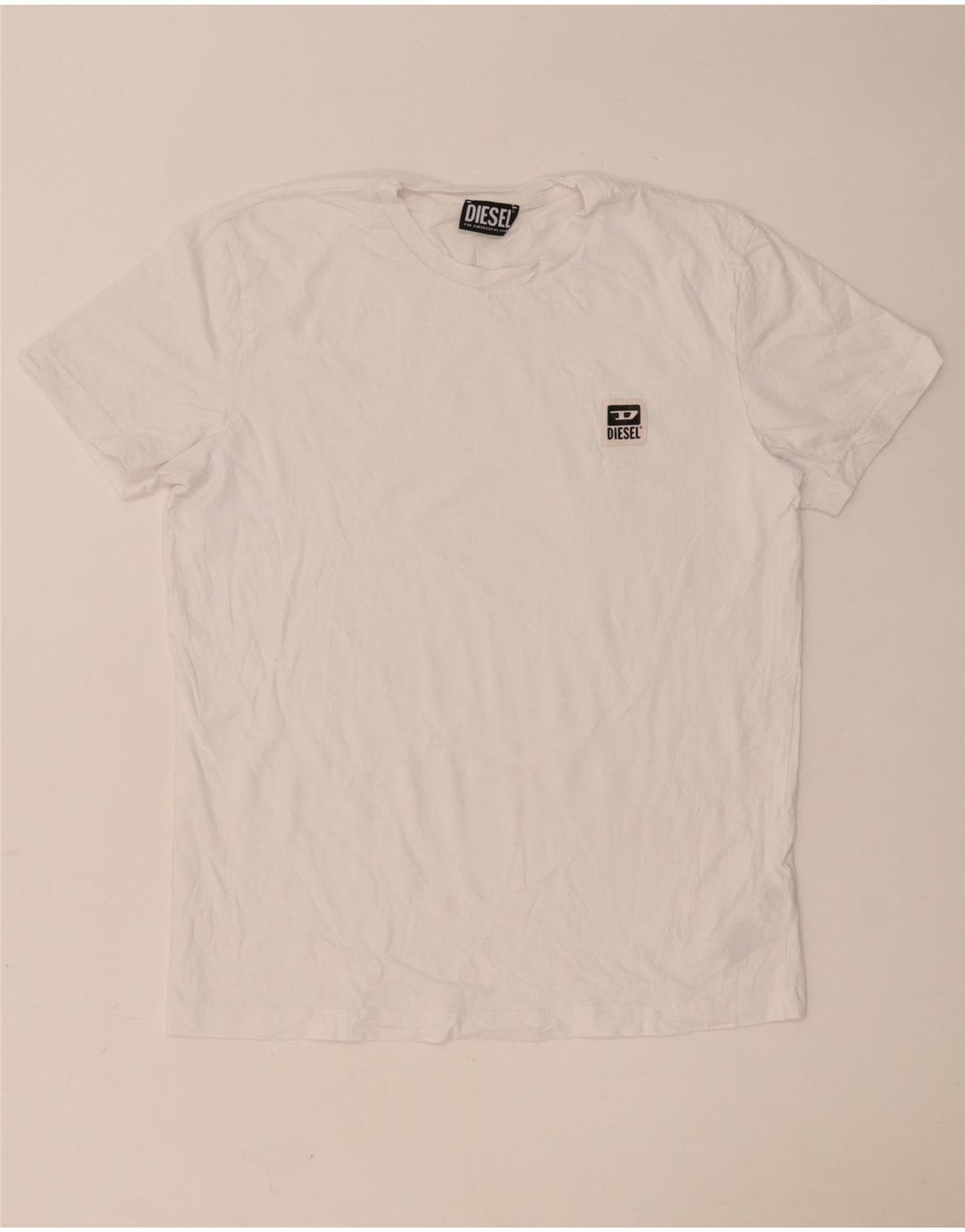 T-shirt męski Diesel, duży, biały, bawełniany