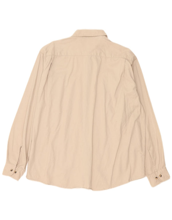 Camisa Wrangler Hombre XL Algodón Beige