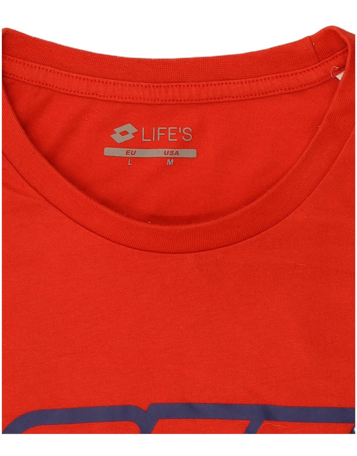 Lotto Herre Grafisk T-Shirt Top Medium Rød