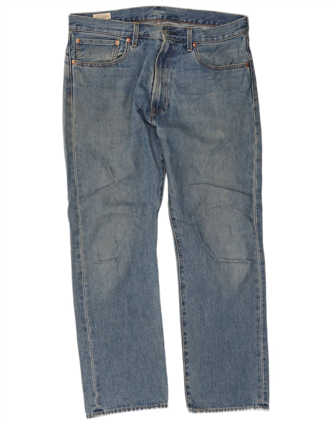 Levi's Mens 551 Straight Jeans W34 L30 Blue Cotton