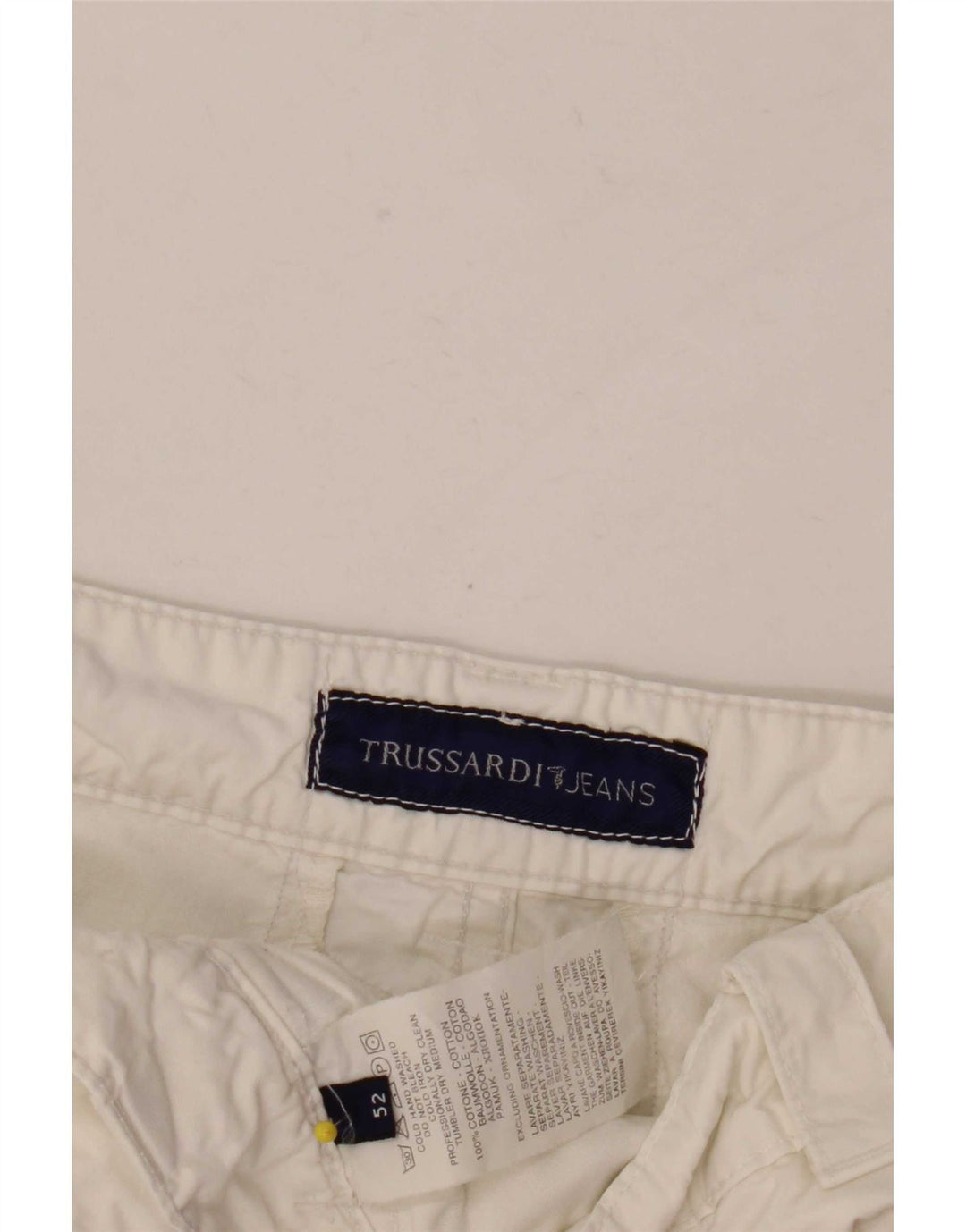 Pantaloncini cargo da uomo Trussardi W34 Large in cotone bianco