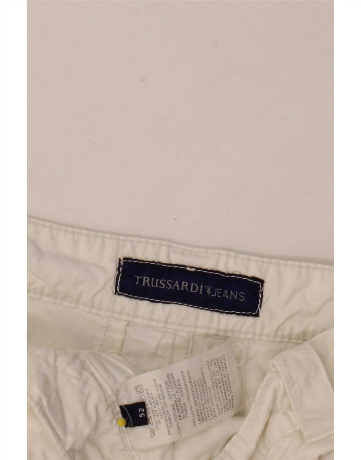 Pantaloncini cargo da uomo Trussardi W34 Large in cotone bianco