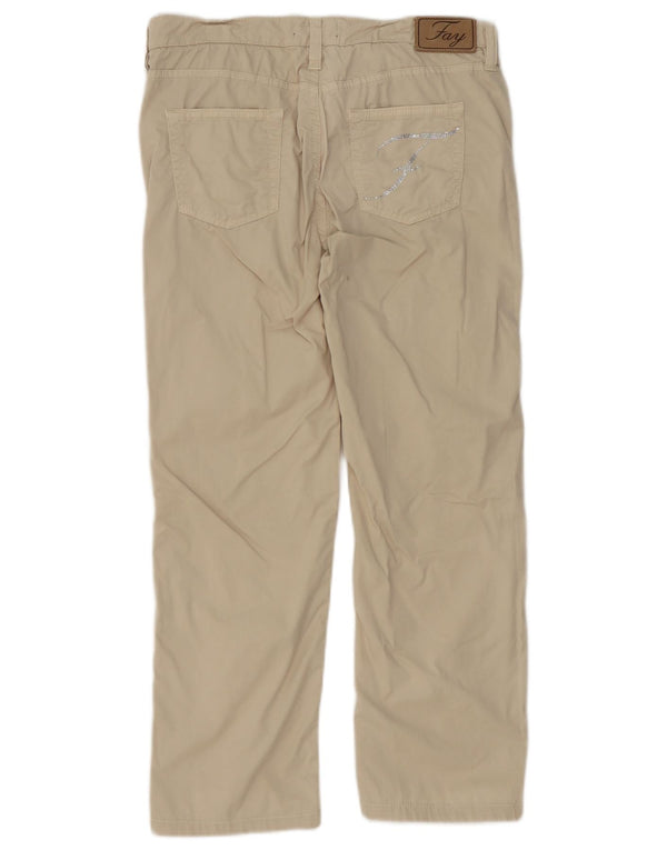 Gerade Damen-Freizeithose von Fay, W28, L26, Beige, Baumwolle
