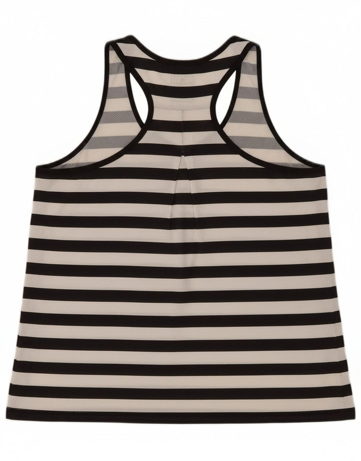 CHAMPION Womens Vest Top UK 10 Small Black Striped