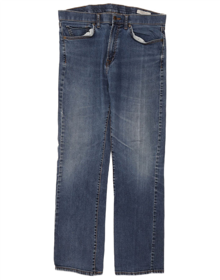 Marks & Spencer Herre Regular Straight Jeans W36 L33 Blue Cotton