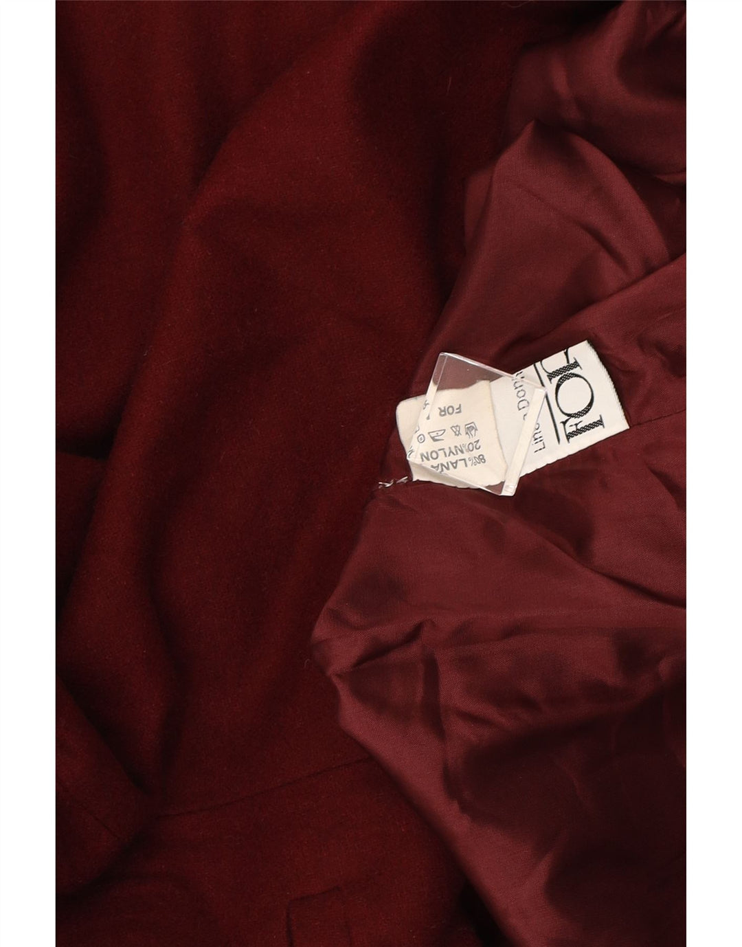 VINTAGE Womens 1 Button Blazer Jacket UK 12 Medium Burgundy Wool